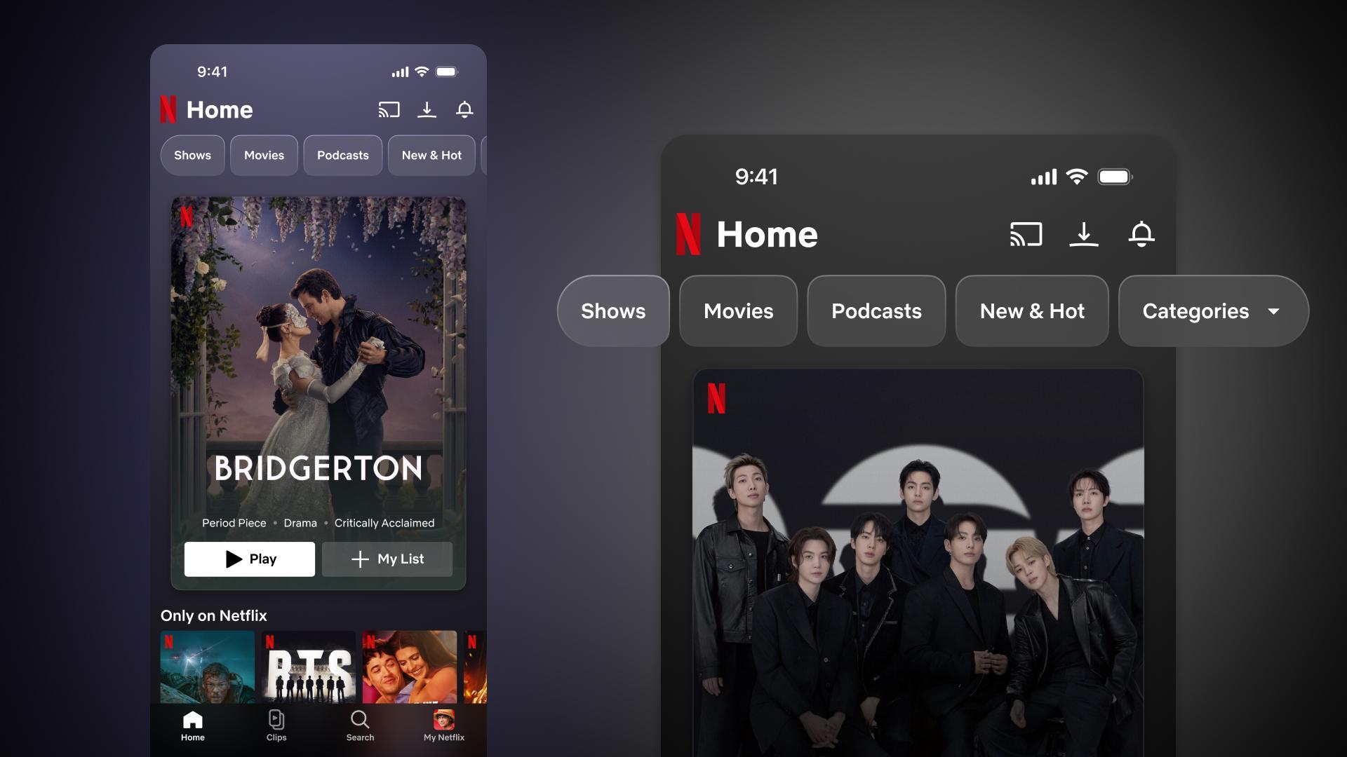 Netflix changes its look: vertical videos arrive in Italy too