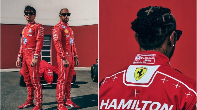 Ferrari, omaggio a Schumacher a Monza: sette stelle sulle tute di Hamilton e Leclerc