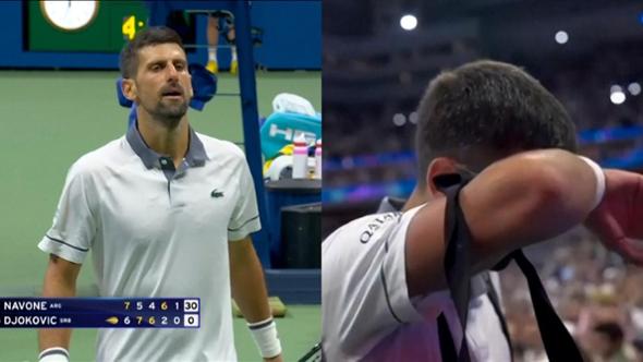 Incubo Djokovic agli Us Open: vomita, soffre ed è subito fuori. Le immagini