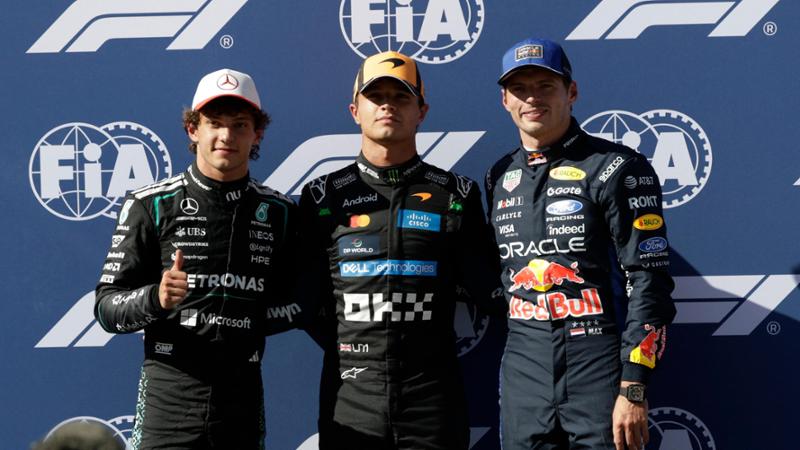 Gp Spagna: sorpresa Norris in pole, Antonelli beffato per 11 millesimi