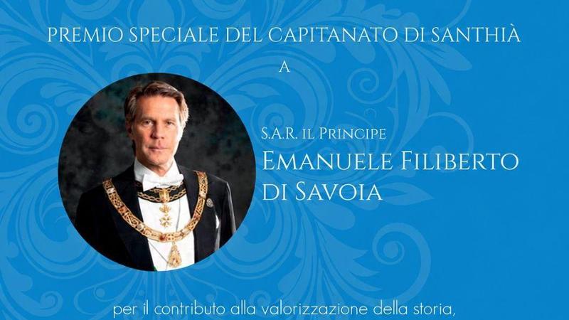 “Sua Altezza Reale Emanuele Filiberto”, diventa un caso il manifesto della Pro loco