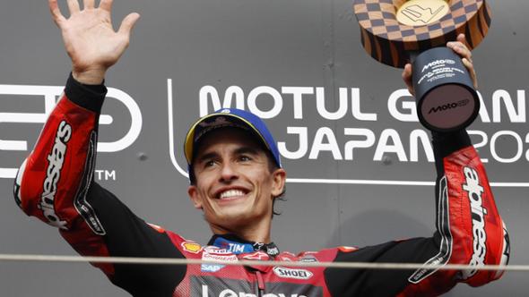 Marc Marquez vince in Giappone. Sul podio anche Martin e Bezzecchi. Un grande Bastianini è quarto