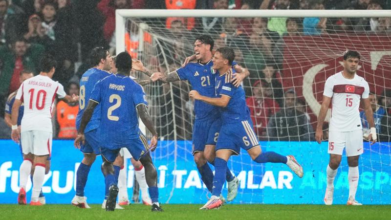 Italia-Turchia 3-1, Scamacca, Calafiori e Pio Esposito firmano la vittoria in Nations League