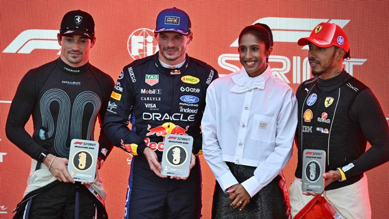 Gp Singapore: la Sprint a Verstappen, Russell si schianta