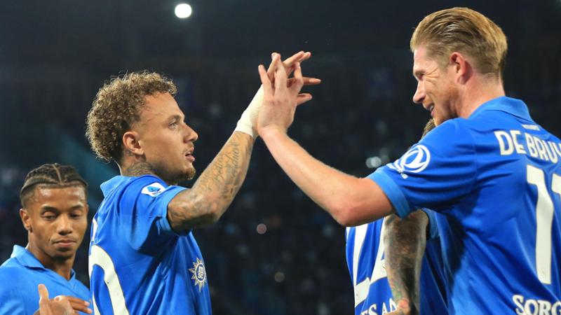 Il Napoli riparte con una vittoria, la doppietta di De Bryune e Lang piegano il Frosinone