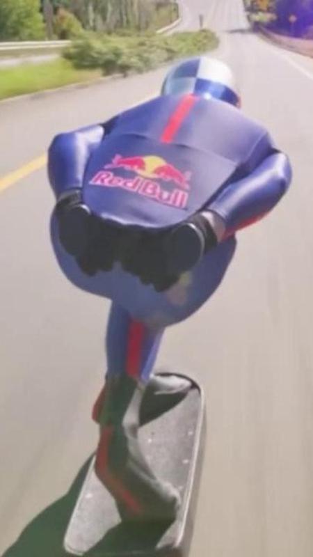 Diego Poncelet stabilisce il record di velocità sullo skateboard a 151 km/h