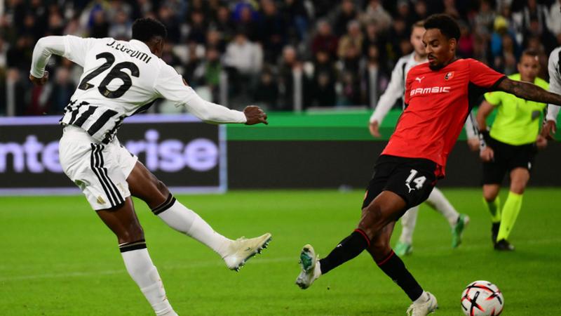 La Juve si ferma sul 2-2 con il Rennes: sfuma il sorpasso nel finale