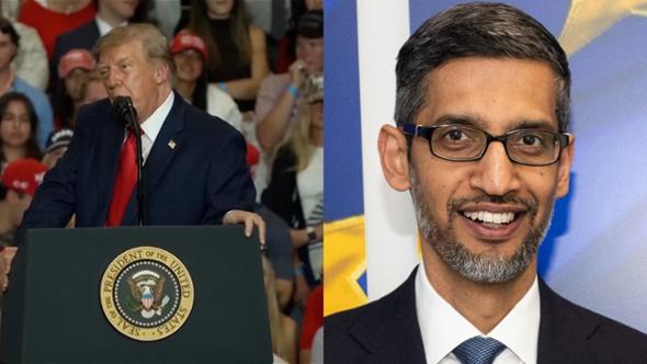 Trump: "Ho telefonato al Ceo di Google per rinominare l'oceano Atlantico. Chissà che dirà l'Europa"
