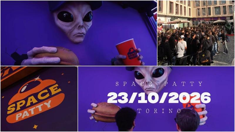 Torino, tutti in coda per gli “Ufo” burger di Riccardo Dose e Dadda firmati Space Patty