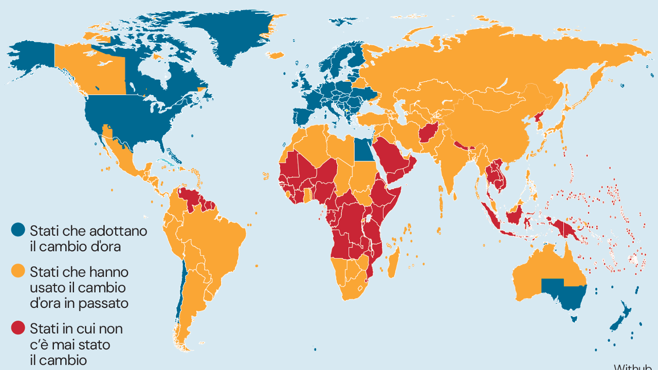 Lancette indietro, torna l’ora solare. Ma è un rito ignorato dal 70% del mondo